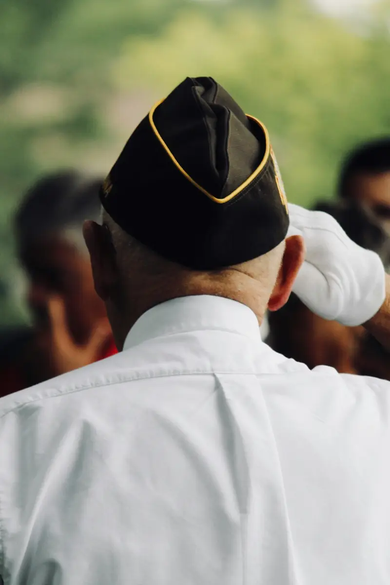 mellon foundation veteran saluting vertical